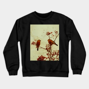 Bullfinches eat rowan berries Crewneck Sweatshirt